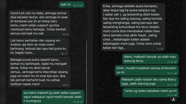 Pesan haru Ibunda Bravy (instagram)